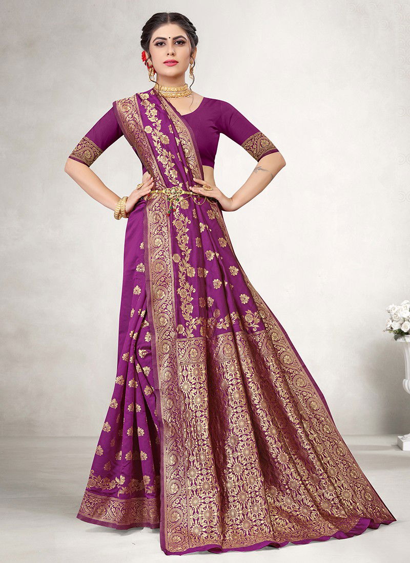 Purple Colour Lakshya Vidya vol 05 Designer Festive Wedding Wear Jacquard Silk Heavy Latest Saree Collection 5003